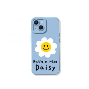 Sunny Smiley Daisy Silicone Case for Apple iPhone Series