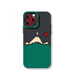 Mountain Sunrise Charm Silicone Case for Apple iPhone Series