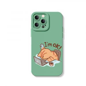 Sleepy Cat Workday Blues Silicone Case for Apple iPhone Series