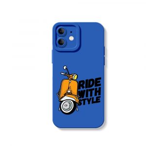 Retro Scooter Adventure Silicone Case for Apple iPhone Series