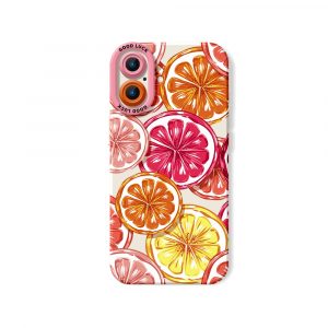 Citrus Splash Silicone Case for Apple iPhone Series.
