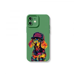 Colorful Dachshund Pop Art Silicone Case for Apple iPhone Series