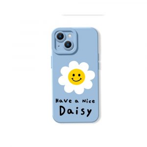 Sunny Smiley Daisy Silicone Case for Apple iPhone Series