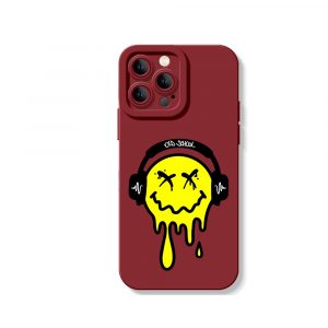 Dripping Smiley Beats Silicone Case for Apple iPhone Series