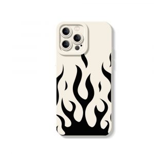 Flame Wave Design Silicone Case for Apple iPhone Series