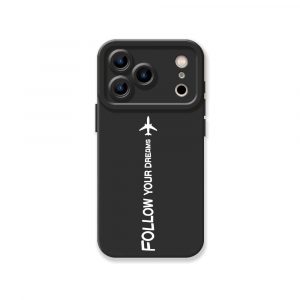 Dream Chaser Jet Black Silicone Case for Apple iPhone Series