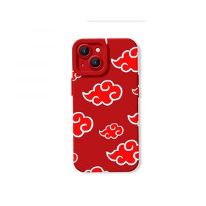 Red Cloud Pattern Silicone Case for Apple iPhone Series