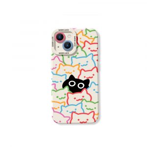 Colorful Cat Silicone Case for Apple iPhone Series