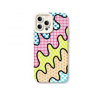 Patchwork Silicone Case for Apple iPhone Series