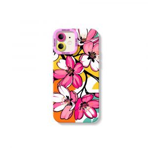 Vibrant Blossom Paradise Silicone Case for Apple iPhone Series