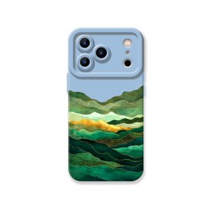 Emerald Waves Artistry Silicone Case for Apple iPhone Series