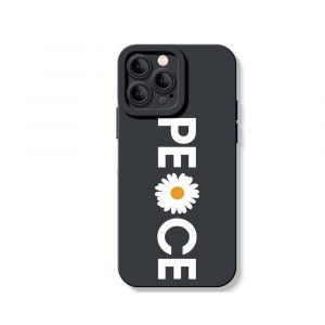 Peaceful Daisy Charm Silicone Case for Apple iPhone Series