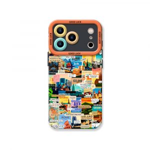 World Travel Collage Silicone Case for Apple iPhone Series