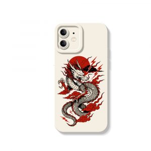 Firestorm Dragon Art Silicone Case for Apple iPhone Series
