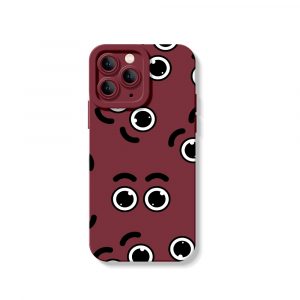 Playful Eye Pattern Silicone Case for Apple iPhone Series