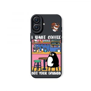 Penguin Cafe Vibes Silicone Case for Apple iPhone Series