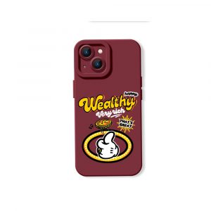 Rich Vibes Cartoon Style Silicone Case for Apple iPhone Series