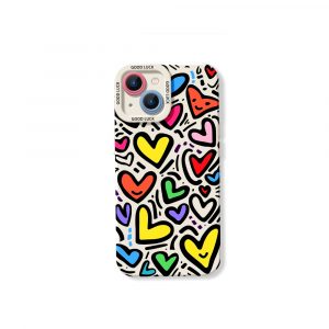 Colorful Heart Silicone Case for Apple iPhone Series