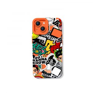 Vibrant Pop Culture Collage Silicone Case for Apple iPhone Series