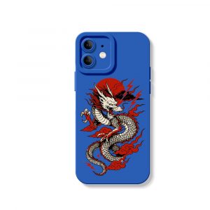 Firestorm Dragon Art Silicone Case for Apple iPhone Series
