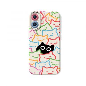 Colorful Cat Silicone Case for Apple iPhone Series