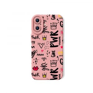 Girl Power Doodle Delight Silicone Case for Apple iPhone Series