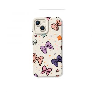 Colorful Bow and Star Delight Silicone Case for Apple iPhone Series