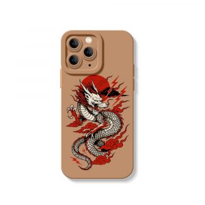 Firestorm Dragon Art Silicone Case for Apple iPhone Series