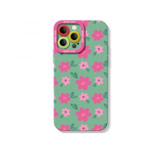 Chic Floral Bliss Silicone Case for Apple iPhone Series