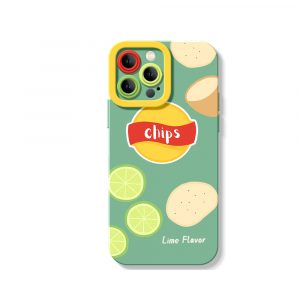 Crunchy Lime Chips Design Silicone Case for Apple iPhone Series