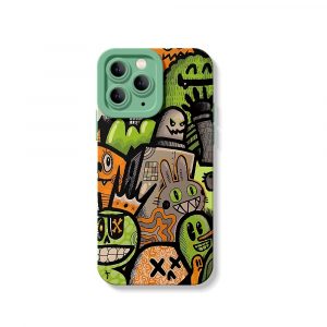 Vibrant Cartoon Art Silicone Case for Apple iPhone Series