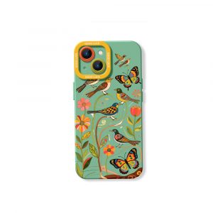 Charming Wildlife Design Silicone Case for Apple iPhone Series - iPhone 15, Green