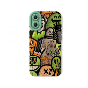 Vibrant Cartoon Art Silicone Case for Apple iPhone Series