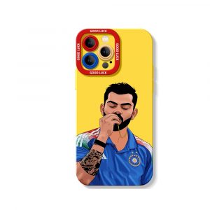 Victory Pose Cricketer Design Silicone Case for Apple iPhone Series
