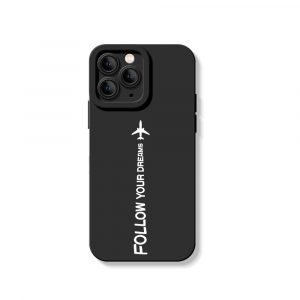 Dream Chaser Jet Black Silicone Case for Apple iPhone Series