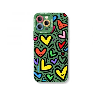 Colorful Heart Silicone Case for Apple iPhone Series