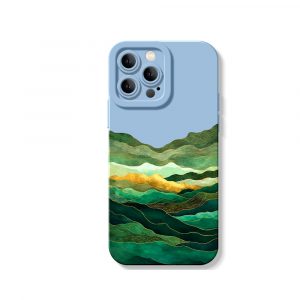 Emerald Waves Artistry Silicone Case for Apple iPhone Series