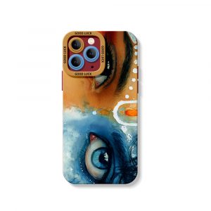 Divine Gaze Watercolor Art Silicone Case for Apple iPhone Series