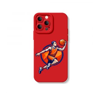 Dynamic Dunk Basketball Art Silicone Case for Apple iPhone Series