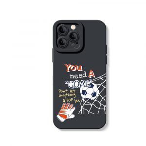 Soccer Goal Motivation Silicone Case for Apple iPhone Series
