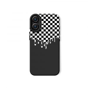 Dripping Checkered Wonderland Silicone Case for Apple iPhone Series