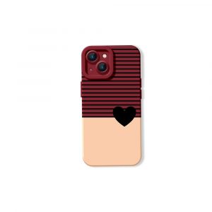 Heart & Stripes Elegance Silicone Case for Apple iPhone Series