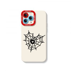 Webbed Heart Design Silicone Case for Apple iPhone Series