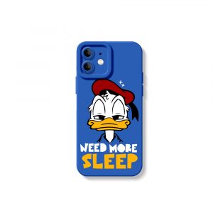 Sleepy Duck Cartoon Vibe Silicone Case for Apple iPhone Series