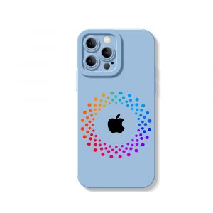 Vibrant Spectrum Circle Silicone Case for Apple iPhone Series