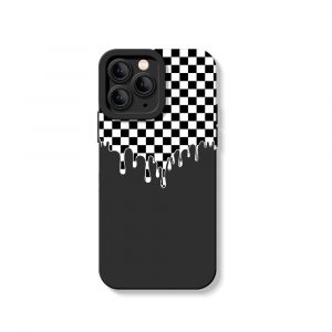 Dripping Checkered Wonderland Silicone Case for Apple iPhone Series