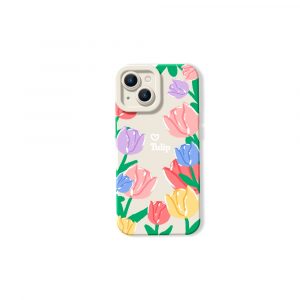 Colorful Tulip Blossom Silicone Case for Apple iPhone Series