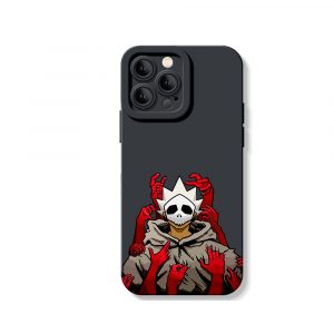 Edgy Skull and Hands Red Silicone Case for Apple iPhone Series
