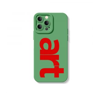 Bold Art Typography Silicone Case for Apple iPhone Series