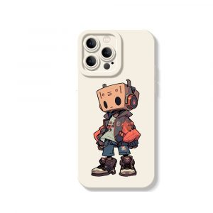 Retro Robot Streetwear Silicone Case for Apple iPhone Series